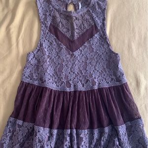 Free People purple woven tunic, size L